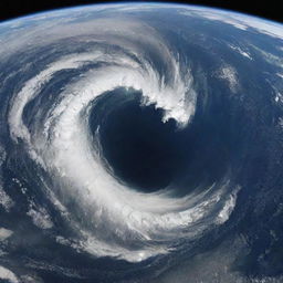 Suddenly, an unimaginably vast tsunami, 900 million meters high, engulfs the entire planet. The scene, observed from space, shows an immense wave dwarfing continents, making the earlier destruction seem minor in comparison.