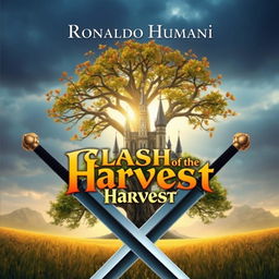 A captivating cover design featuring two swords crossed in an X shape at the foreground