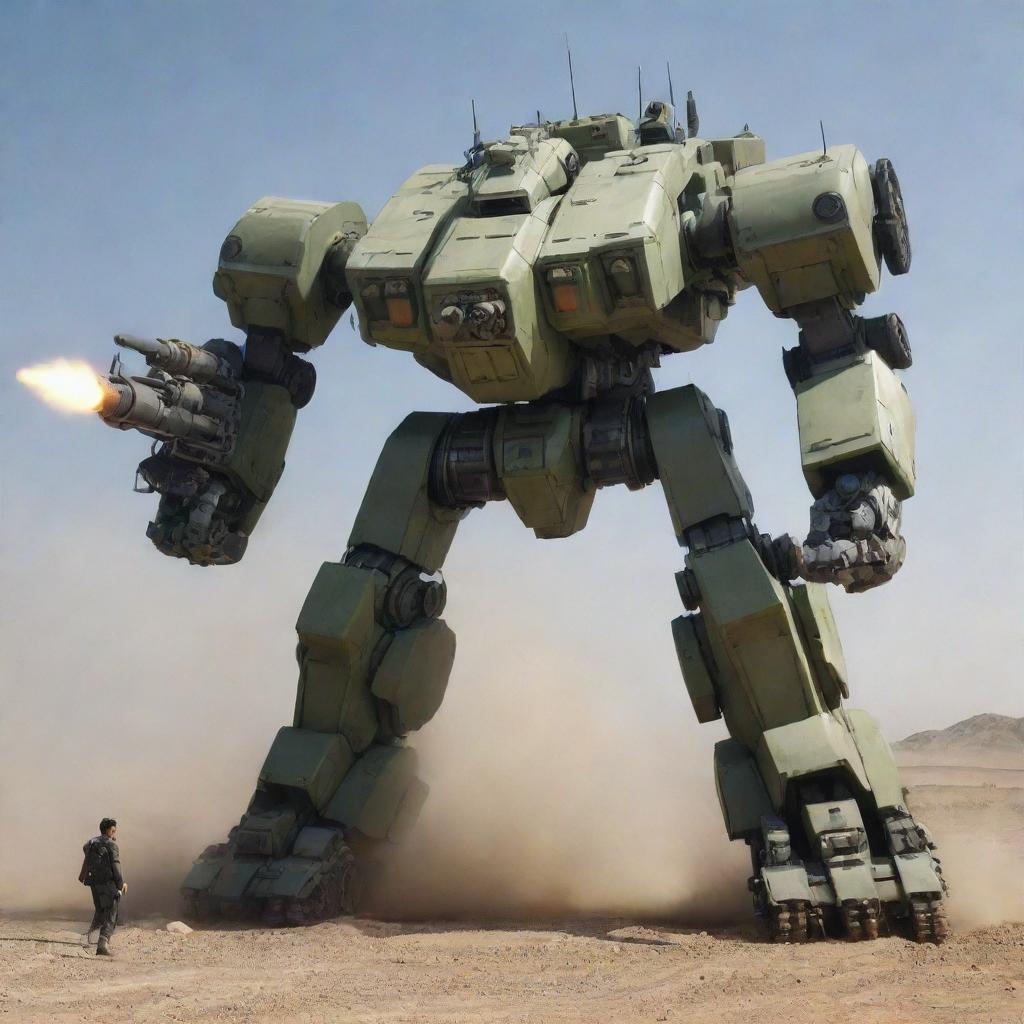 Tactical Mastery: Transforming Tank to Mecha, Armed with Dominant Cannon