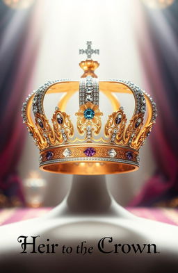 A stunning and beautifully designed crown placed elegantly in the center of the image