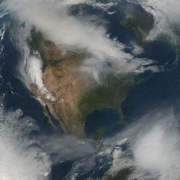 Suddenly, a thick cloud of smoke engulfs the planet for 40 days. The view from space portrays an eerie sight as Earth is veiled in a dark, ominous haze, casting the newly rebuilt and vibrant cities into a shroud of mystery.