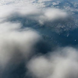 Suddenly, a dense fog blankets the entire Earth for 40 days. The view from space reveals a mysterious, ethereal veil obscuring the vibrant, rebuilt cities, and casting the planet into a world of hushed silence and subdued light.