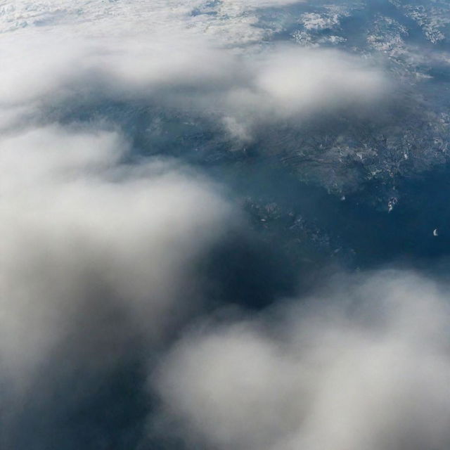 Suddenly, a dense fog blankets the entire Earth for 40 days. The view from space reveals a mysterious, ethereal veil obscuring the vibrant, rebuilt cities, and casting the planet into a world of hushed silence and subdued light.