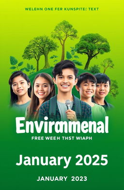 A vibrant and engaging promotional poster for a television program debuting in January 2025, focused on environmental themes