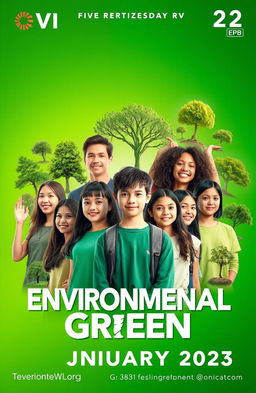 A vibrant and engaging promotional poster for a television program debuting in January 2025, focused on environmental themes