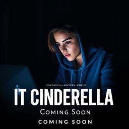 A cinematic poster for the movie titled 'IT Cinderella' with the subtitle 'Cinderella in Modern World'