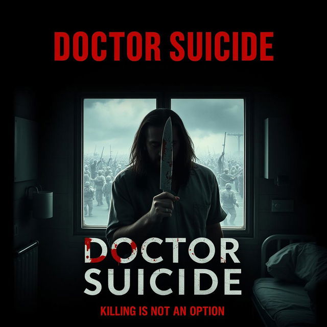 A cinematic movie poster for 'Doctor Suicide' with the subtitle 'Killing is Not an Option'