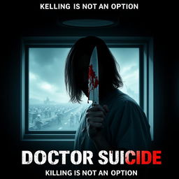 A cinematic movie poster for 'Doctor Suicide' with the subtitle 'Killing is Not an Option'