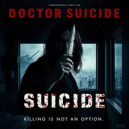 A cinematic movie poster for 'Doctor Suicide' with the subtitle 'Killing is Not an Option'