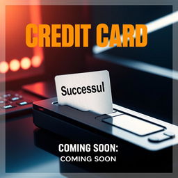 A cinematic movie poster for 'Credit Card' with the subtitle 'Coming Soon'