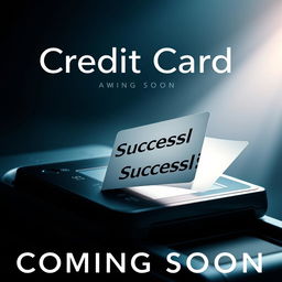 A cinematic movie poster for 'Credit Card' with the subtitle 'Coming Soon'