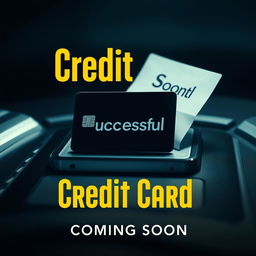 A cinematic movie poster for 'Credit Card' with the subtitle 'Coming Soon'