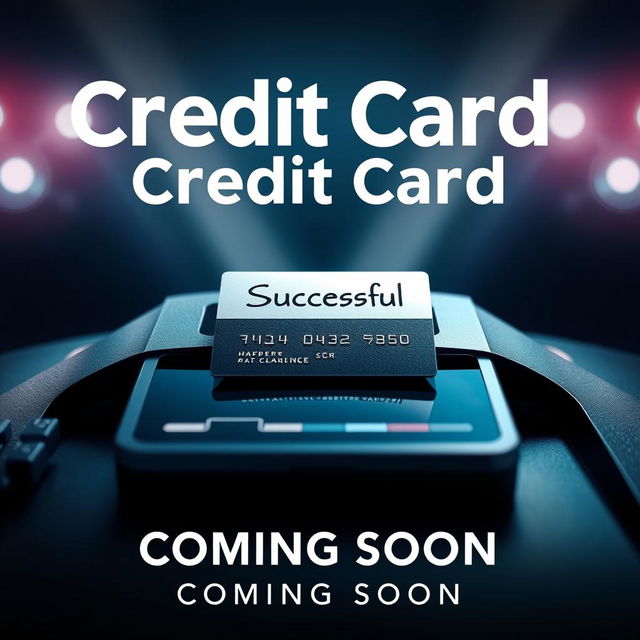 A cinematic movie poster for 'Credit Card' with the subtitle 'Coming Soon'