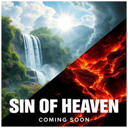 A cinematic movie poster for 'Sin Of Heaven' with the subtitle 'Coming Soon'