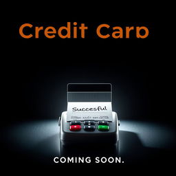 A cinematic movie poster for 'Credit Card' with the subtitle 'Coming Soon'
