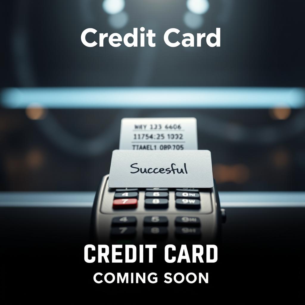 A cinematic movie poster for 'Credit Card' with the subtitle 'Coming Soon'