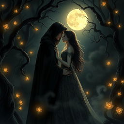 A romantic scene inspired by 'A Deal with Darkness' by Chamika Dismini