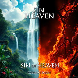 A cinematic movie poster for 'Sin Of Heaven' with the subtitle 'Coming Soon'