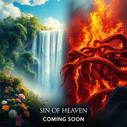 A cinematic movie poster for 'Sin Of Heaven' with the subtitle 'Coming Soon'