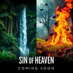 A cinematic movie poster for 'Sin Of Heaven' with the subtitle 'Coming Soon'
