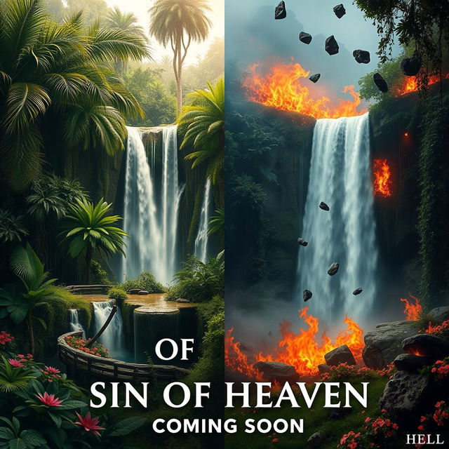 A cinematic movie poster for 'Sin Of Heaven' with the subtitle 'Coming Soon'