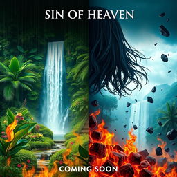A cinematic movie poster for 'Sin Of Heaven' with the subtitle 'Coming Soon'