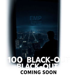 A cinematic movie poster for '100 Days Black-Out' with the subtitle 'Coming Soon'