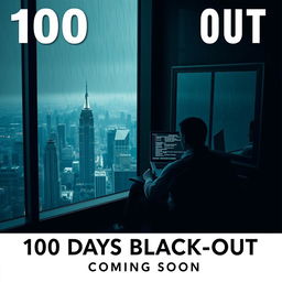A cinematic movie poster for '100 Days Black-Out' with the subtitle 'Coming Soon'