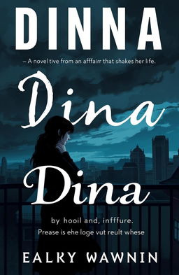 A captivating book cover illustration for a novel about a character named Dina, who experiences turmoil from an affair that shakes her life
