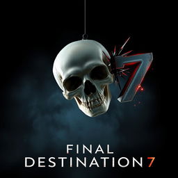 A visually striking movie poster for 'Final Destination 7'