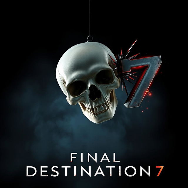 A visually striking movie poster for 'Final Destination 7'