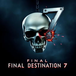 A visually striking movie poster for 'Final Destination 7'