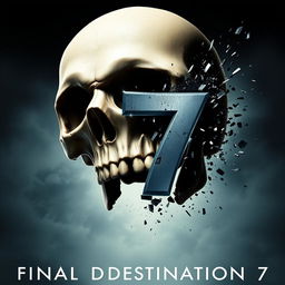 A dramatic movie poster for 'Final Destination 7'