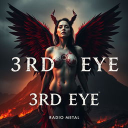 A cinematic horror movie poster for the title "3rd Eye" with the subtitle "By Radio Metal"