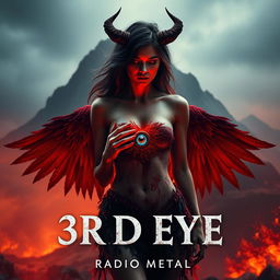 A cinematic horror movie poster for the title "3rd Eye" with the subtitle "By Radio Metal"