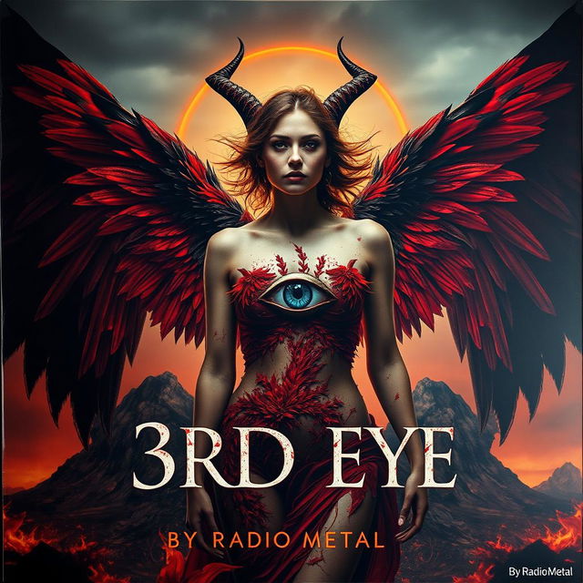 A cinematic horror movie poster for the title "3rd Eye" with the subtitle "By Radio Metal"