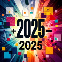 A captivating mathematical visual representation illustrating the concept of 'the square of a number minus 2025'