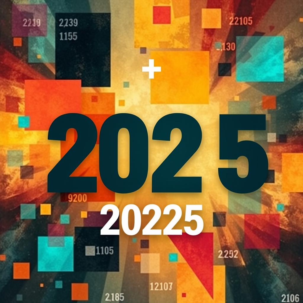 A captivating mathematical visual representation illustrating the concept of 'the square of a number minus 2025'