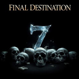A movie poster in the style of 'Final Destination', featuring ominous, dark tones