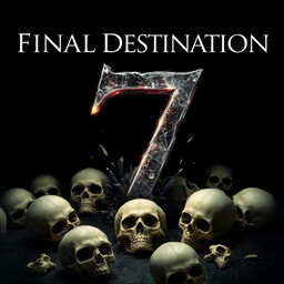 A movie poster in the style of 'Final Destination', featuring ominous, dark tones