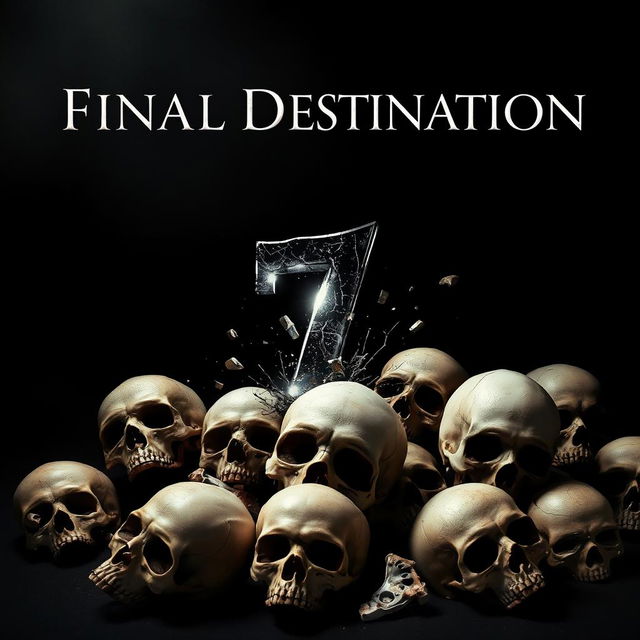 A movie poster in the style of 'Final Destination', featuring ominous, dark tones