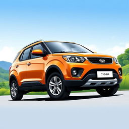 A detailed illustration of a 2011 Chery Tiggo car, showcasing its compact SUV design