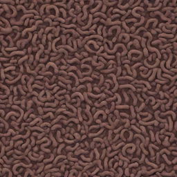 Generate an image of Gog and Magog horde defeated and fallen, with the worms crawling around them, introducing a sense of resolution and relief to the scene.