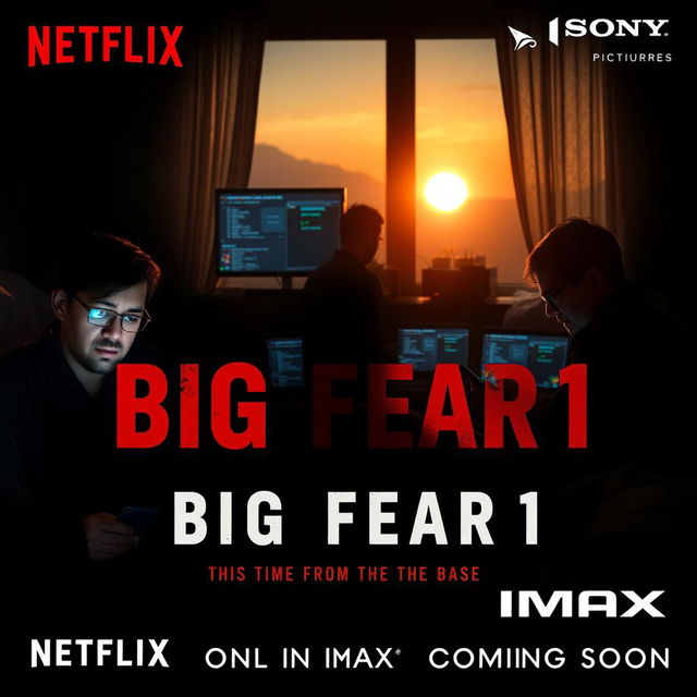 An intense cinematic poster for the movie title "Big Fear 1" with the subtitle "This Time From The Base"