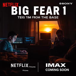An intense cinematic poster for the movie title "Big Fear 1" with the subtitle "This Time From The Base"