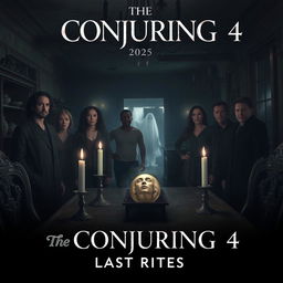 An eerie and atmospheric scene from 'The Conjuring 4: Last Rites (2025)', depicting a chilling moment that captures the horror essence of the franchise