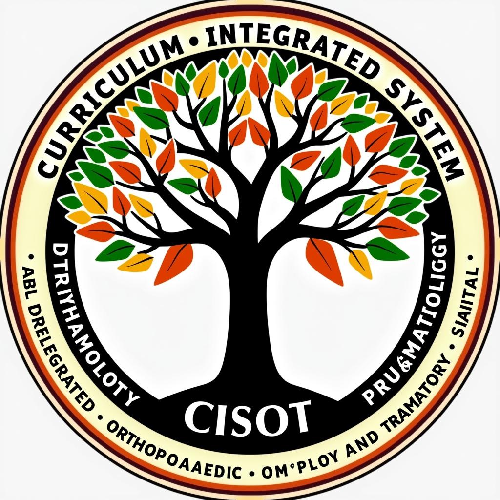 An emblem representing the 'CISOT: CURRICULUM INTEGRATED SYSTEM ORTHOPAEDIC AND TRAUMATOLOGY UDAYANA'