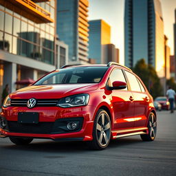 A detailed image of a 2013 Volkswagen Gol with a sporty appearance
