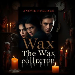A book cover design for 'The Wax Collector' featuring Anya Taylor-Joy, Finn Wittrock, Tom Hiddleston, and Sydney Sweeney as central characters
