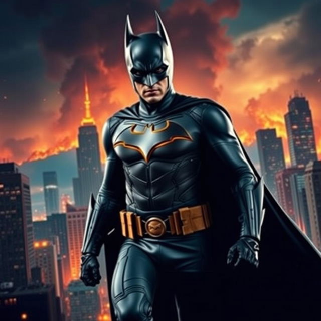 A vibrant thumbnail for a video featuring Batman as Leonardo DiCaprio